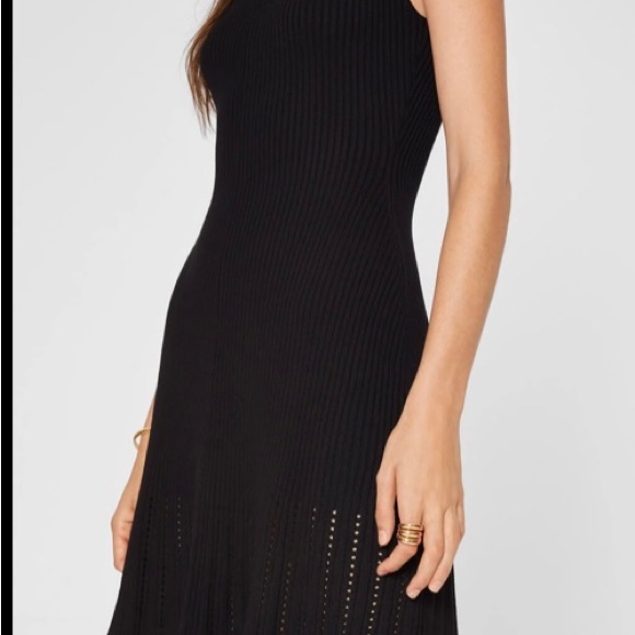 Black Club Monaco Fancy Rib Dress, Medium - Picture 4 of 6